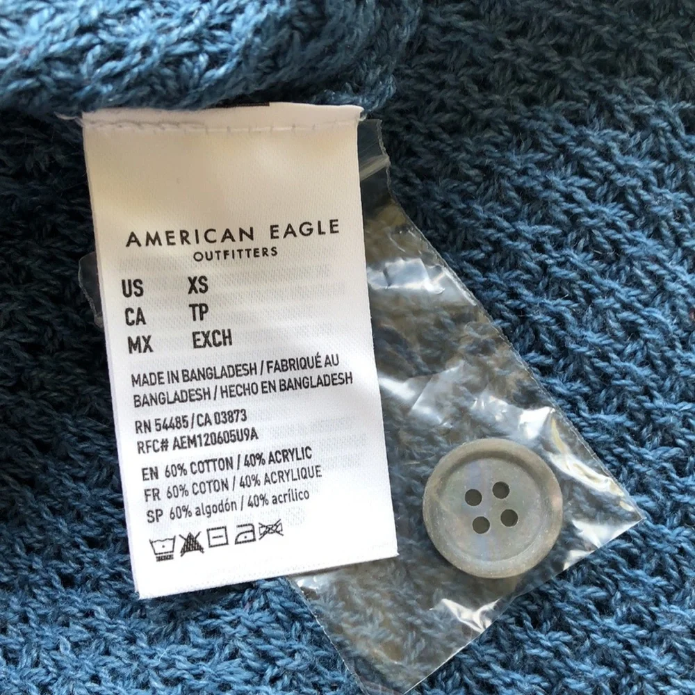 🔥NWT🔥 American Eagle Outfitters Women’s Oversized Henley Sweater - Picture 6 of 8